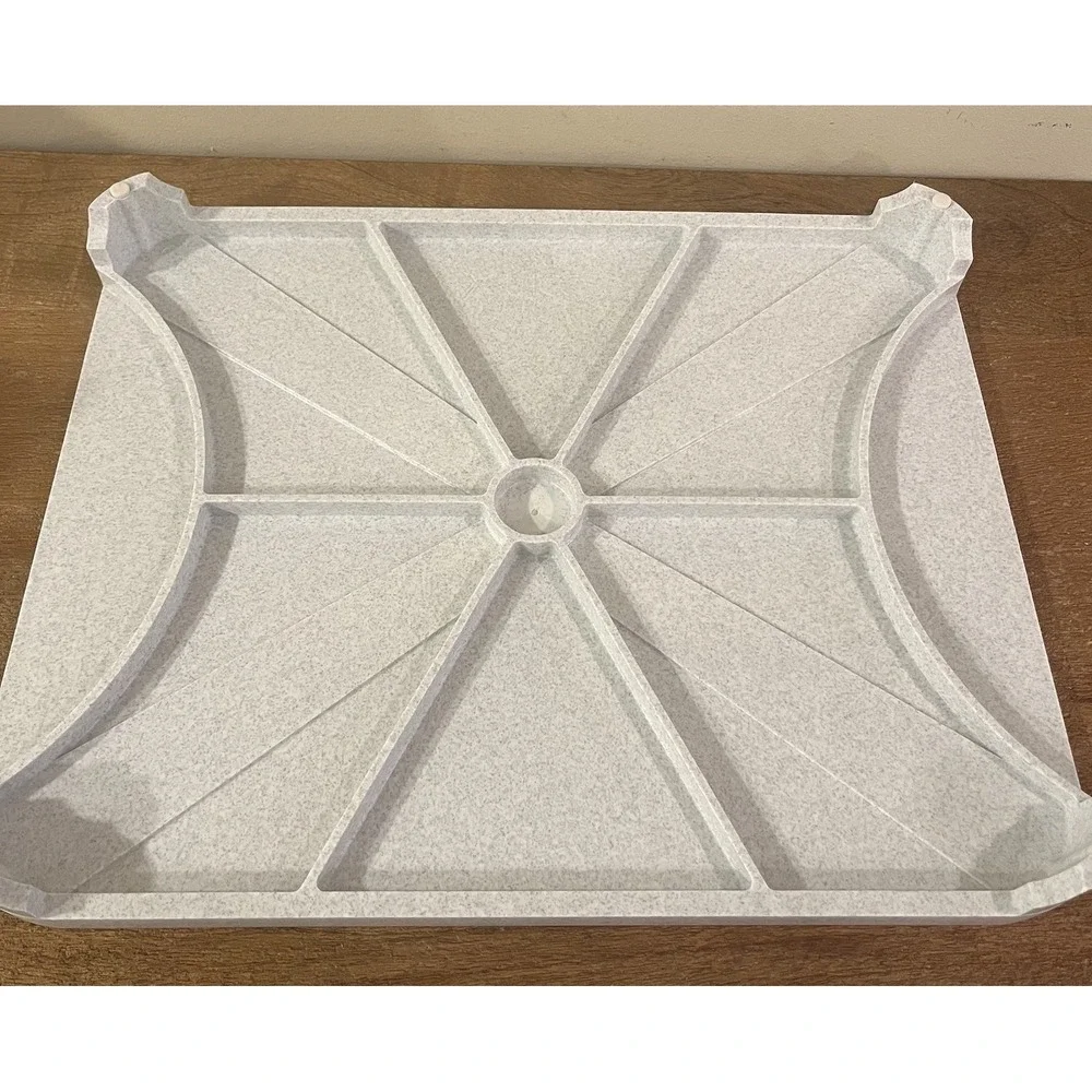 Cutco 126 LARGE Cutting Board White Gray Speckled 12x15 Juice Groove Made in USA